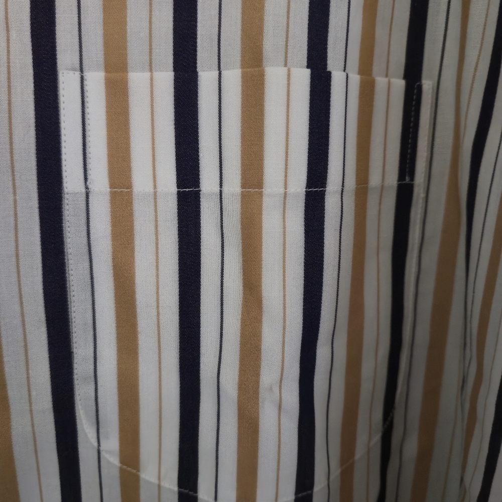 Ingram XXL Men Striped Button Up Shirt Made In Italy Cotton Multicolour Stripe - Picture 8 of 11